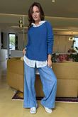 Made in Italy Conrad Body Skim Knit Jumper Denim Marl